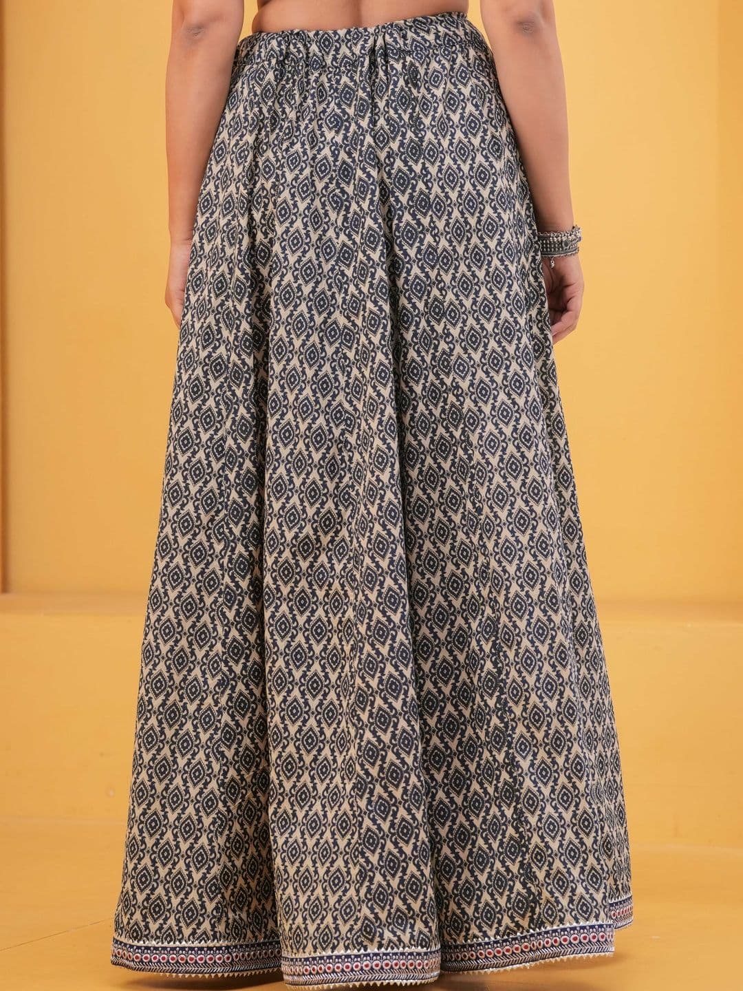 Sangria Women Geometric Maxi Flared Skirt thumbnail 5