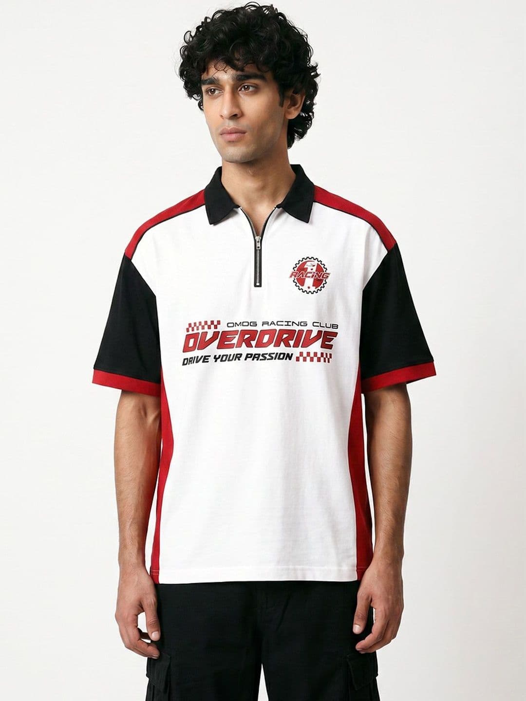 Crazymonk Men Polo Collar T-shirt - view 1