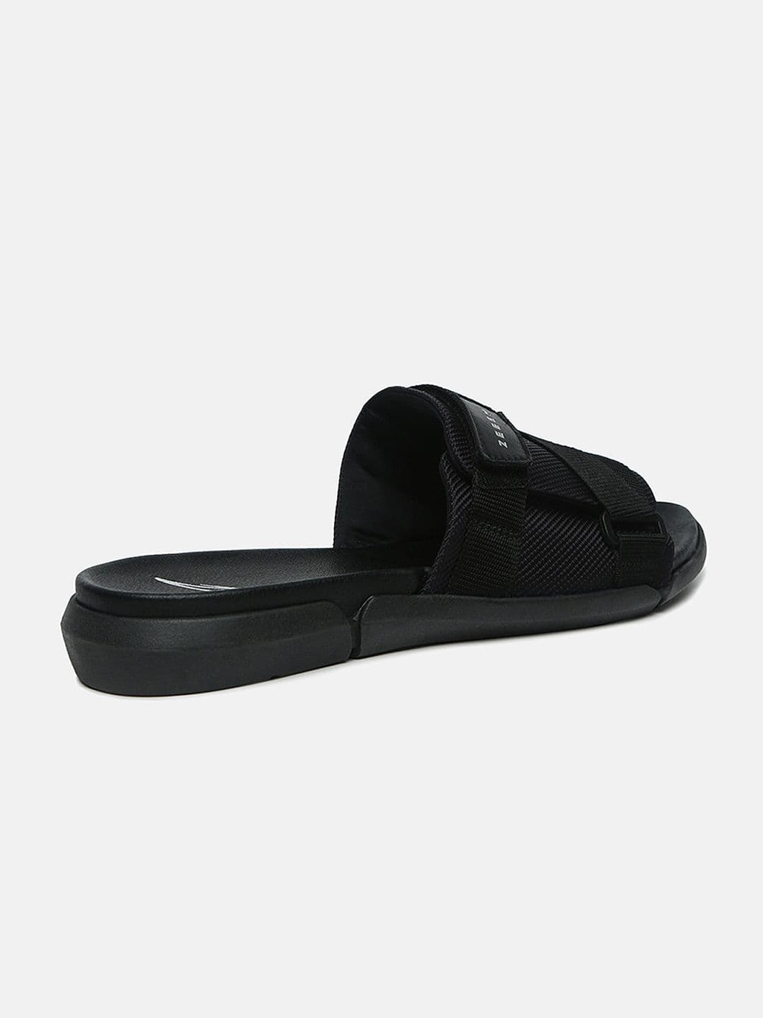 ZEESH Men Solid Forge Leather Sliders thumbnail 7