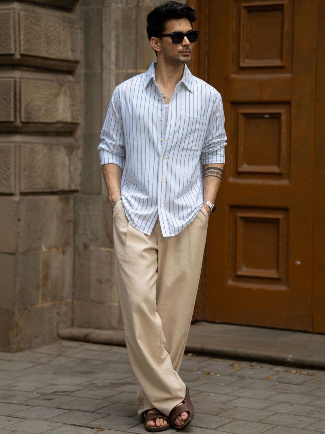 Powerlook Men Striped Casual Shirt thumbnail 4