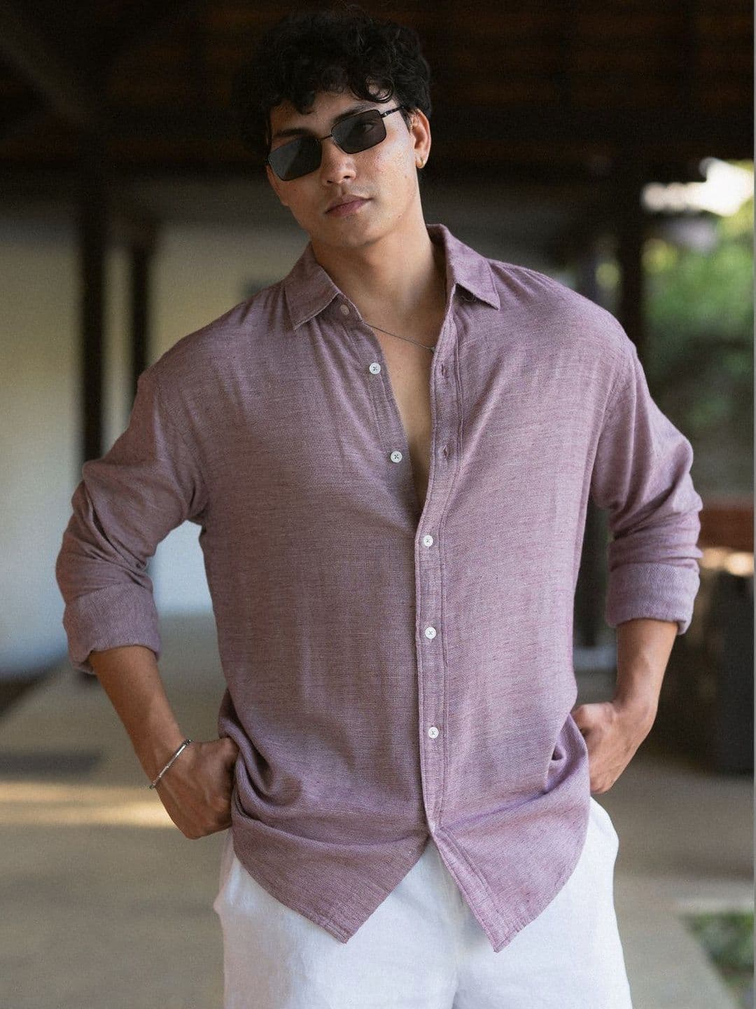 Powerlook Men Spread Collar Long Sleeves Shirt - view 1