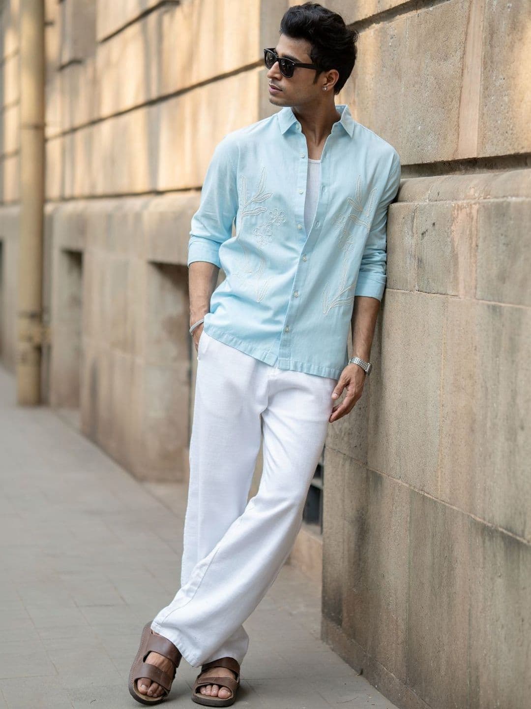 Powerlook Men Spread Collar Long Sleeves Shirt thumbnail 3