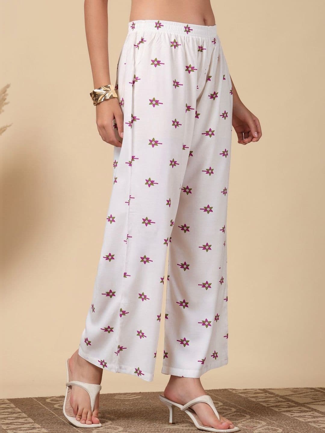 KLOTTHE Women Printed Straight Palazzos thumbnail 6