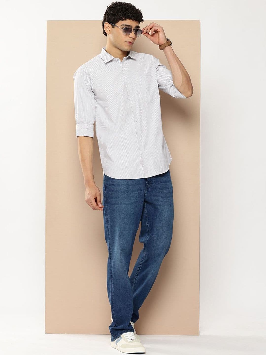 Mast & Harbour Men Premium Slim Fit Striped Casual Shirt thumbnail 4