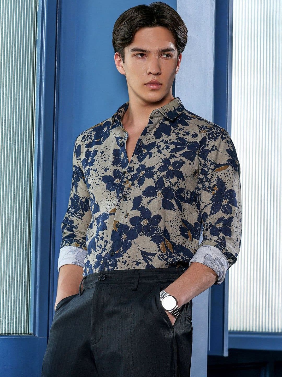 CAHOOT Men Slim Fit Floral Printed Casual Shirt thumbnail 7