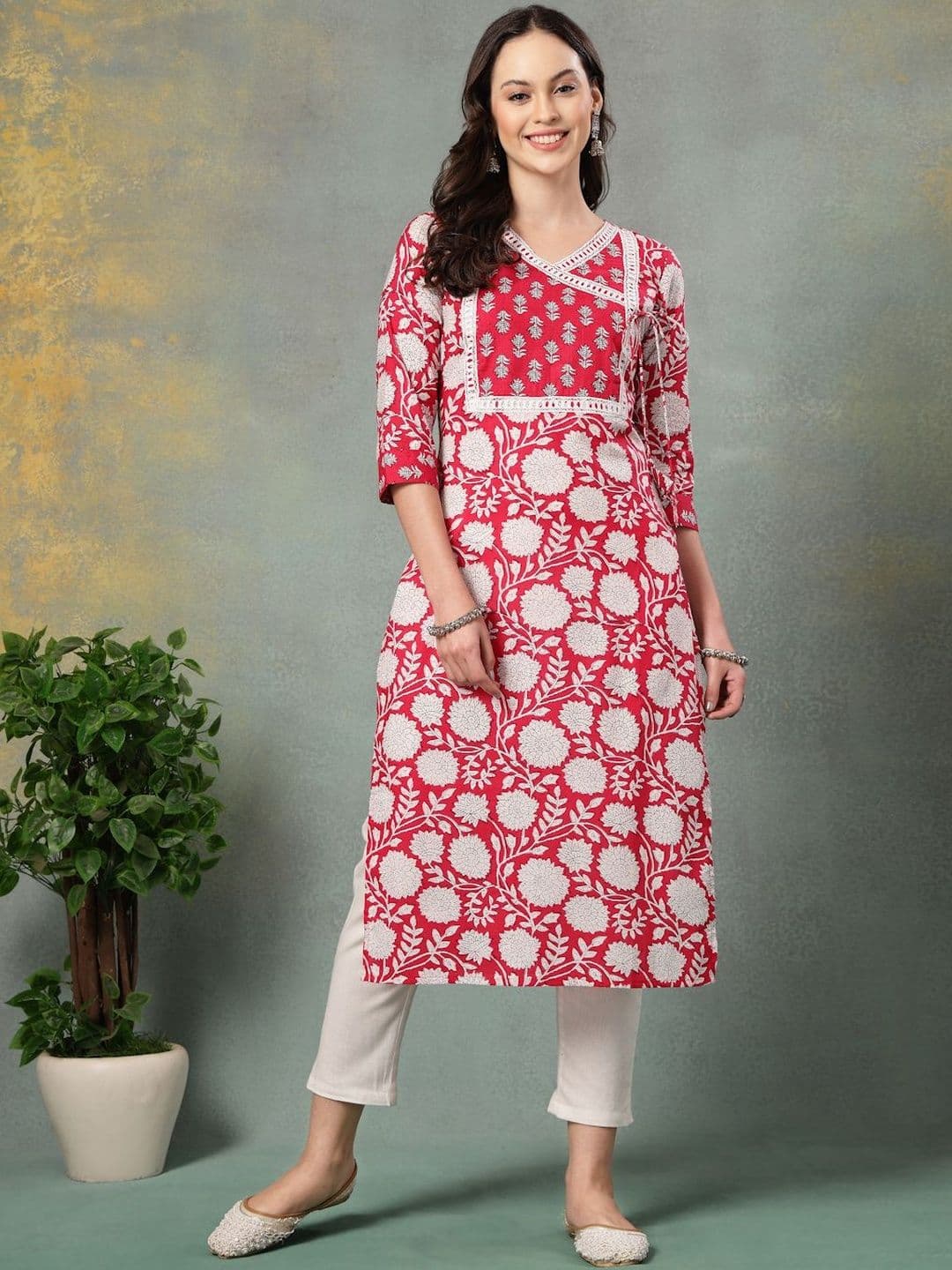 SEVEN FLOWER Women Floral Printed Kurta - view 1