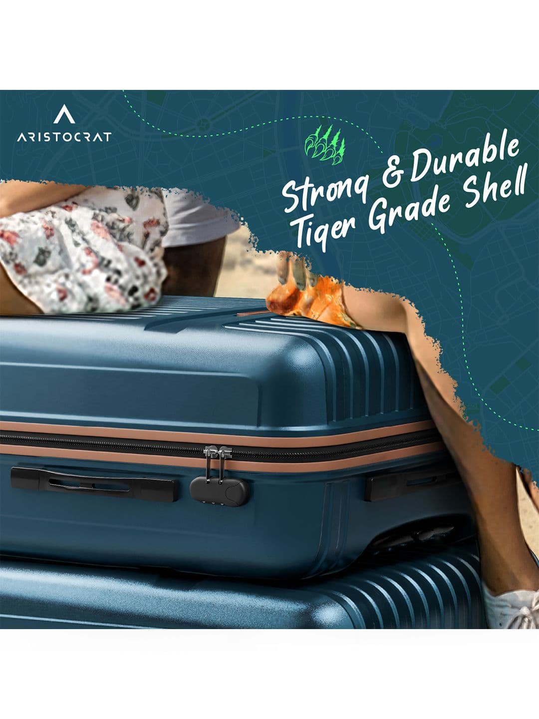 Aristocrat Set Of 2 Atlas Textured Hard-Sided Trolley Bags thumbnail 5