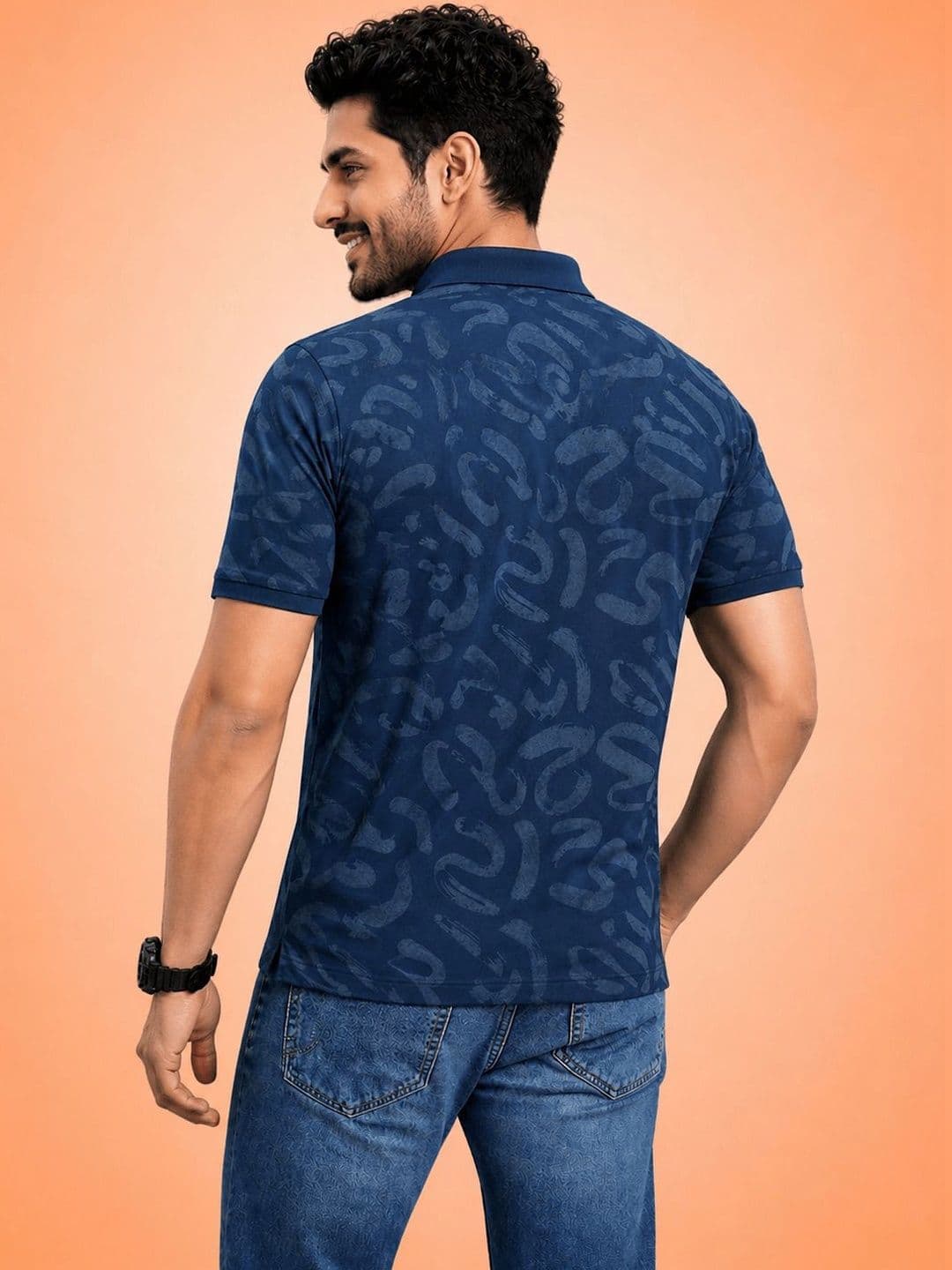 HERE&NOW Men Polo Collar T-shirt thumbnail 4