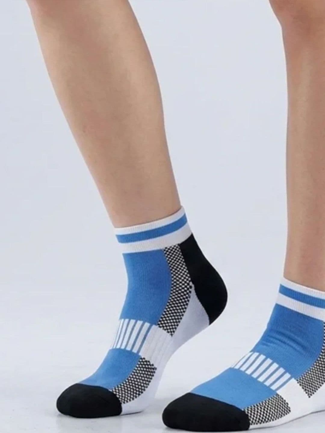 Sockscarving Unisex Pack of 5 Cotton Colourblocked Ankle Length Socks thumbnail 5