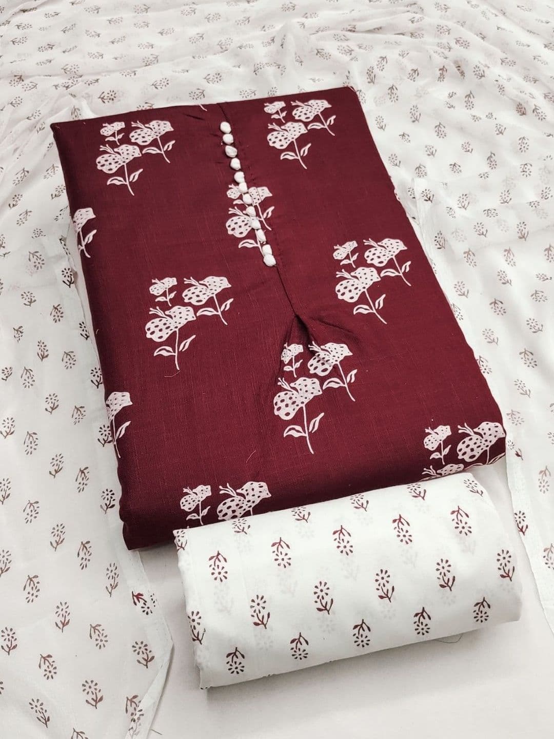 Dhaaga Ghar Printed Pure Cotton Unstitched Dress Material thumbnail 2
