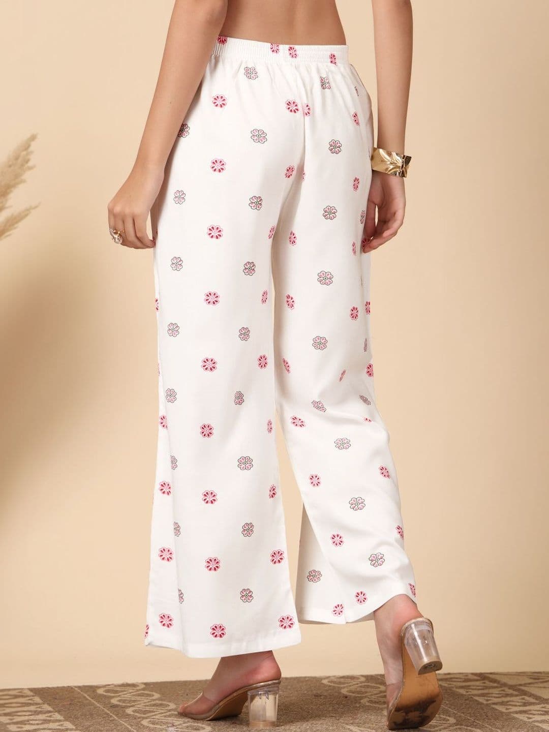 KLOTTHE Women Printed Straight Palazzos thumbnail 6