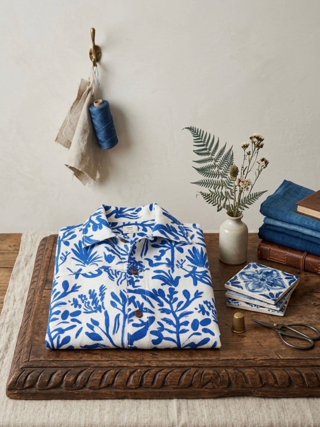 House of Riha Men Floral Woven Jacket thumbnail 4