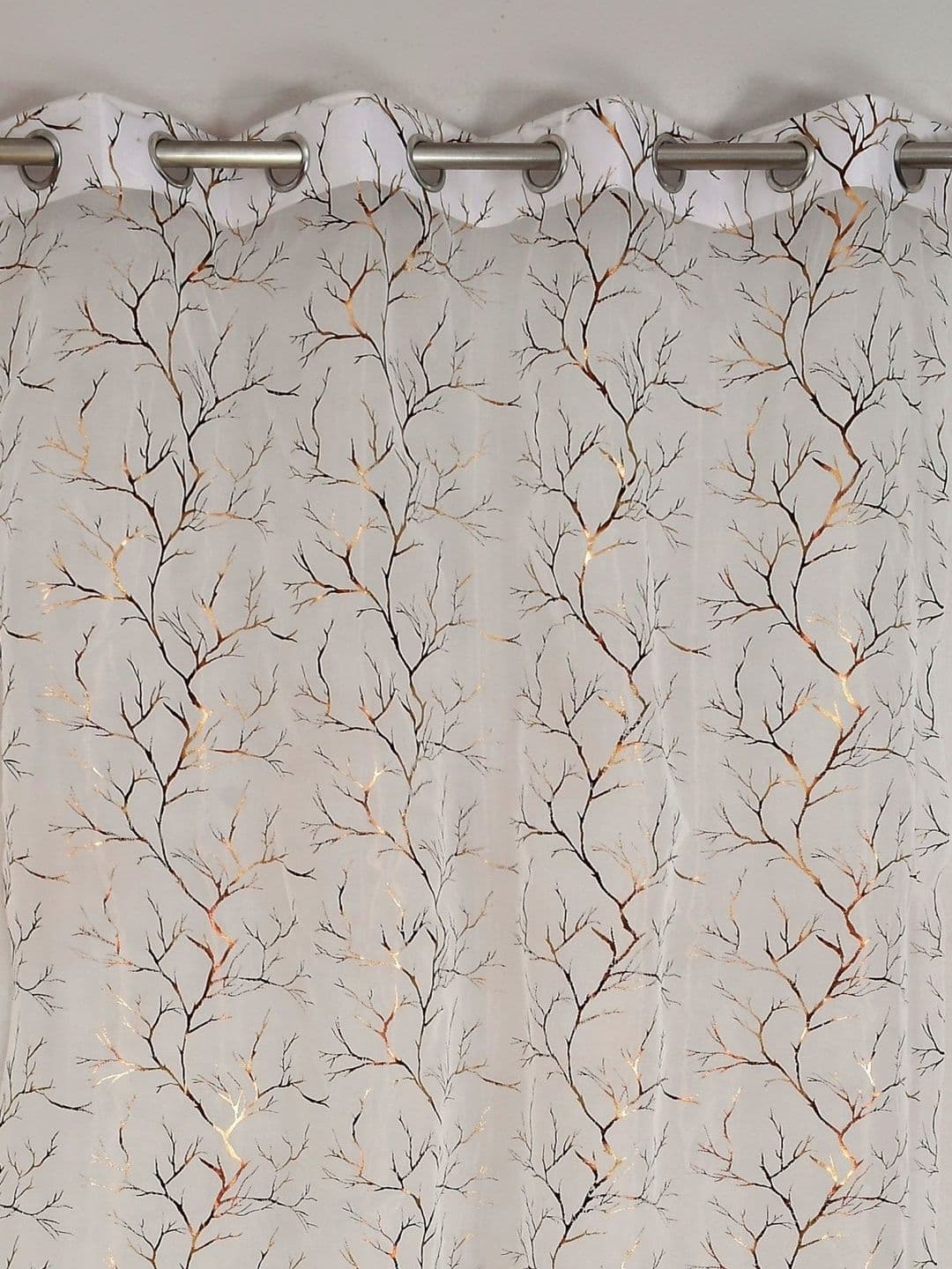Aura White Set of 2 Sheer Door Curtain thumbnail 5