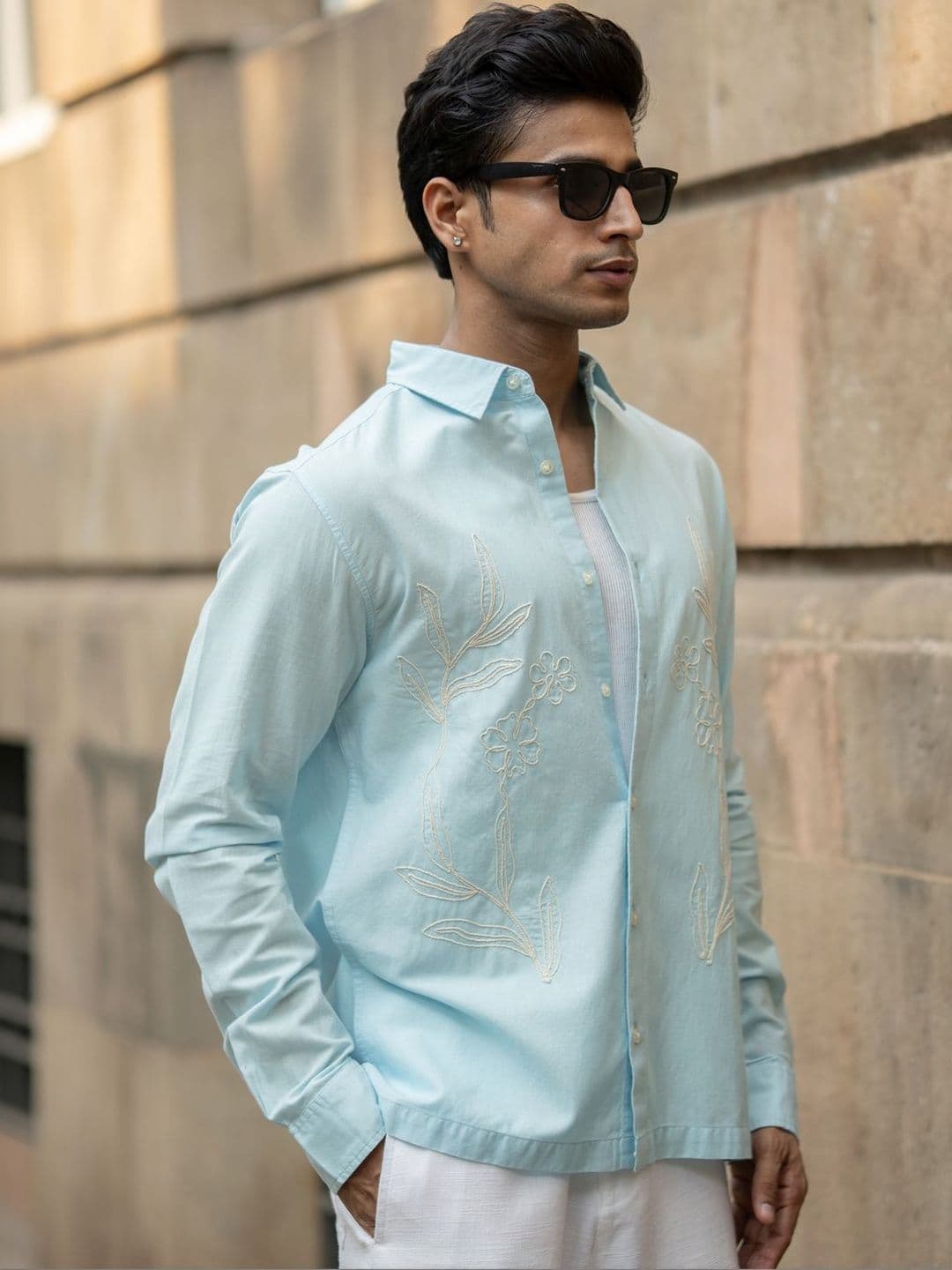 Powerlook Men Spread Collar Long Sleeves Shirt thumbnail 6