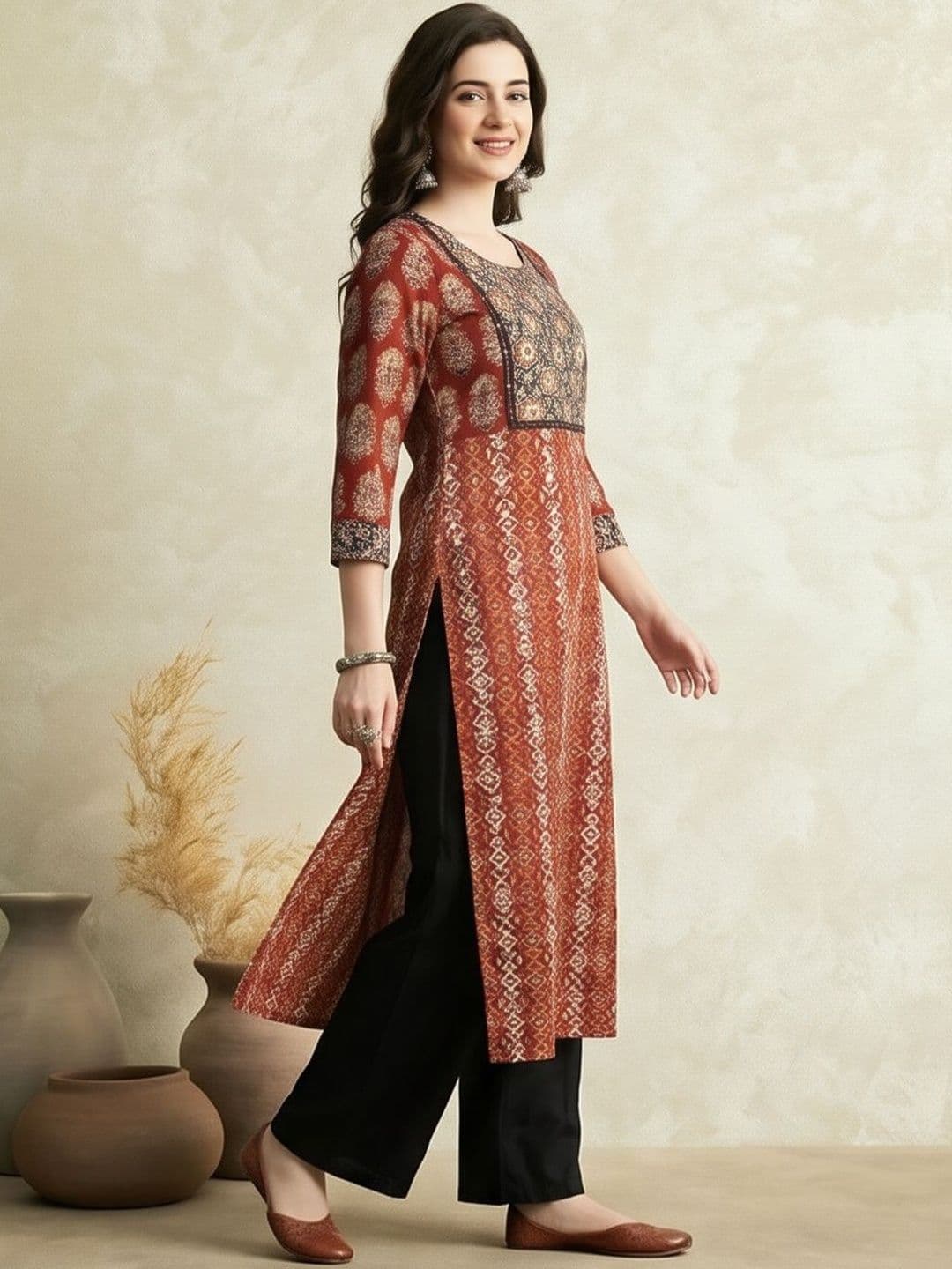Jaipur Kurti Women Ethnic Motifs Printed Indie Prints Kurta thumbnail 6