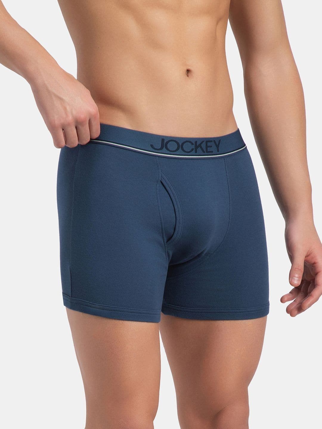 Jockey Super Combed Cotton Rib Boxer Brief with Ultrasoft and Durable Waistband-8009 thumbnail 5