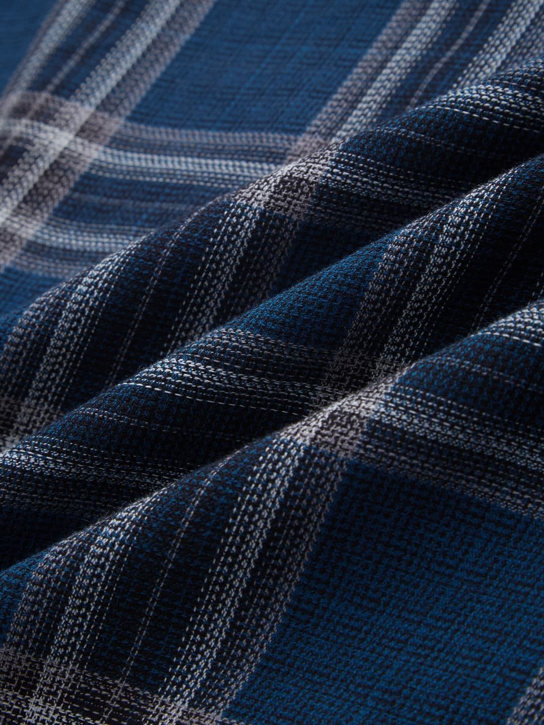VASTRADO Ocean Blue Contrast Plaid Checks Shirt thumbnail 6