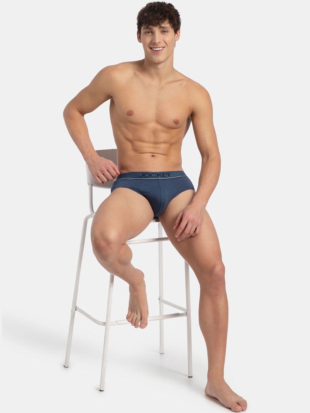 Jockey Super Combed Cotton Solid Brief with Ultrasoft Waistband - 8037 thumbnail 2