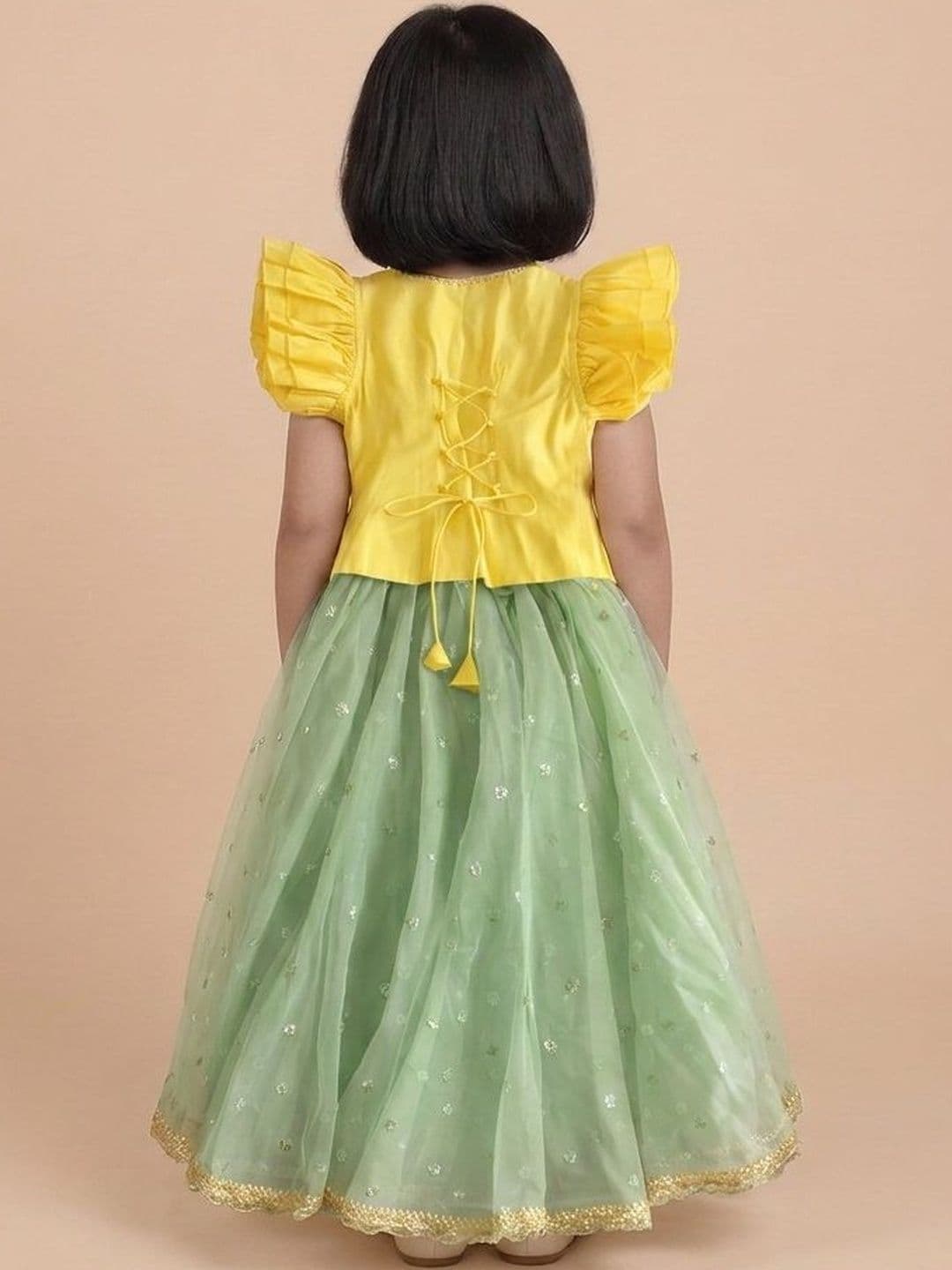 Boppity Boo Girls Block Print Ready to Wear Lehenga & Semi-Stitched thumbnail 2
