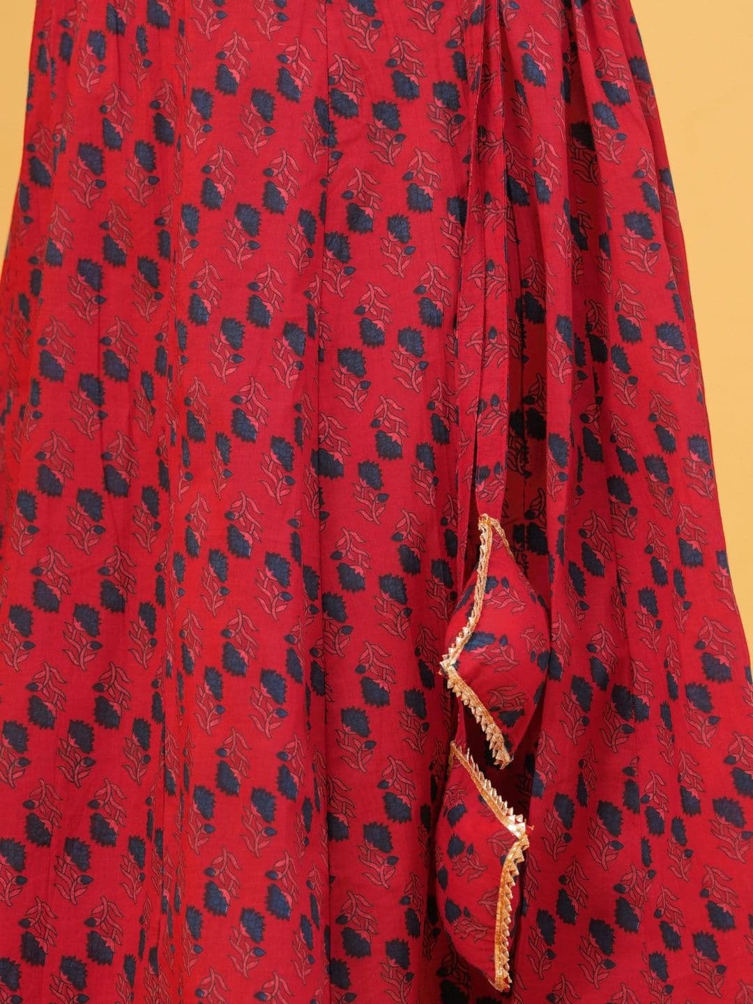 Sangria Women Cotton Cambric Floral Maxi Flared Skirt thumbnail 4