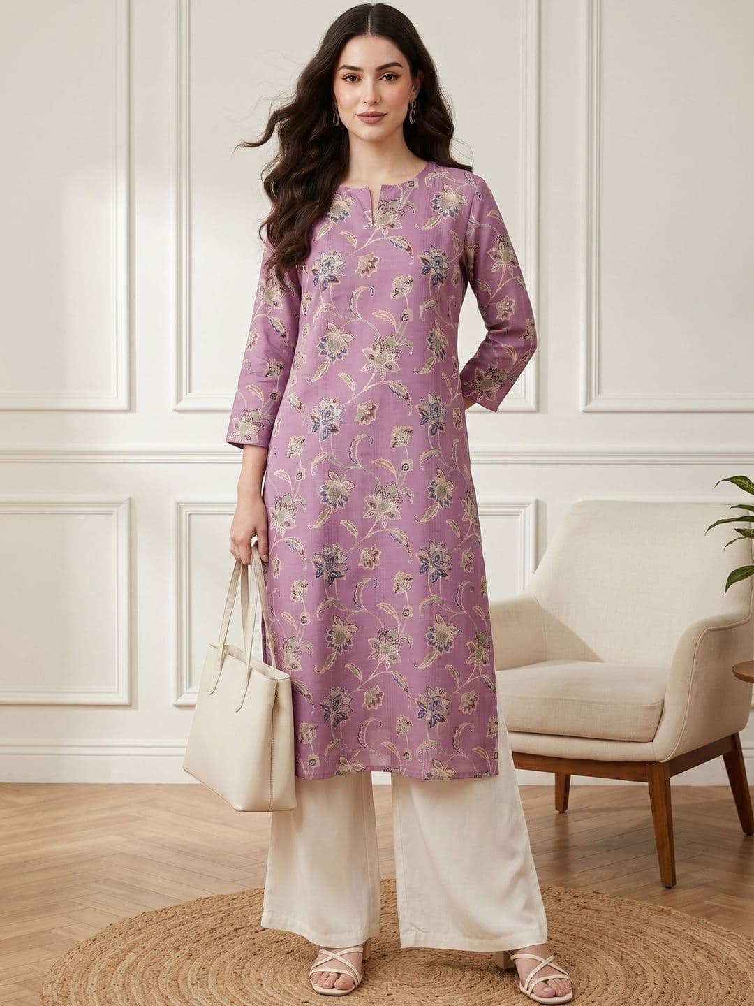 Anouk Rustic Women Floral Printed Floral Kurta thumbnail 2