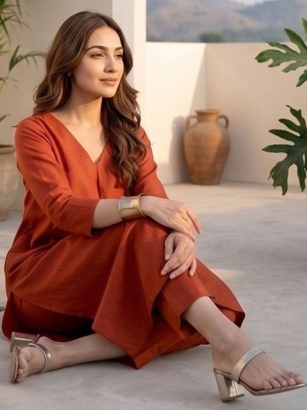Varanga Women Regular Kurta with Trousers thumbnail 4