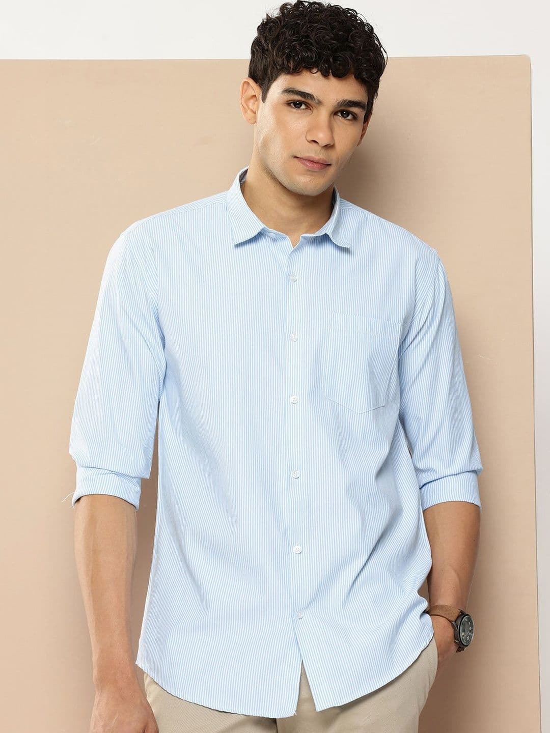Mast & Harbour Men Premium Slim Fit Striped Casual Shirt - view 1