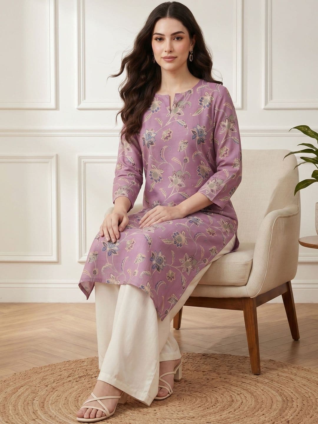 Anouk Rustic Women Floral Printed Floral Kurta thumbnail 3