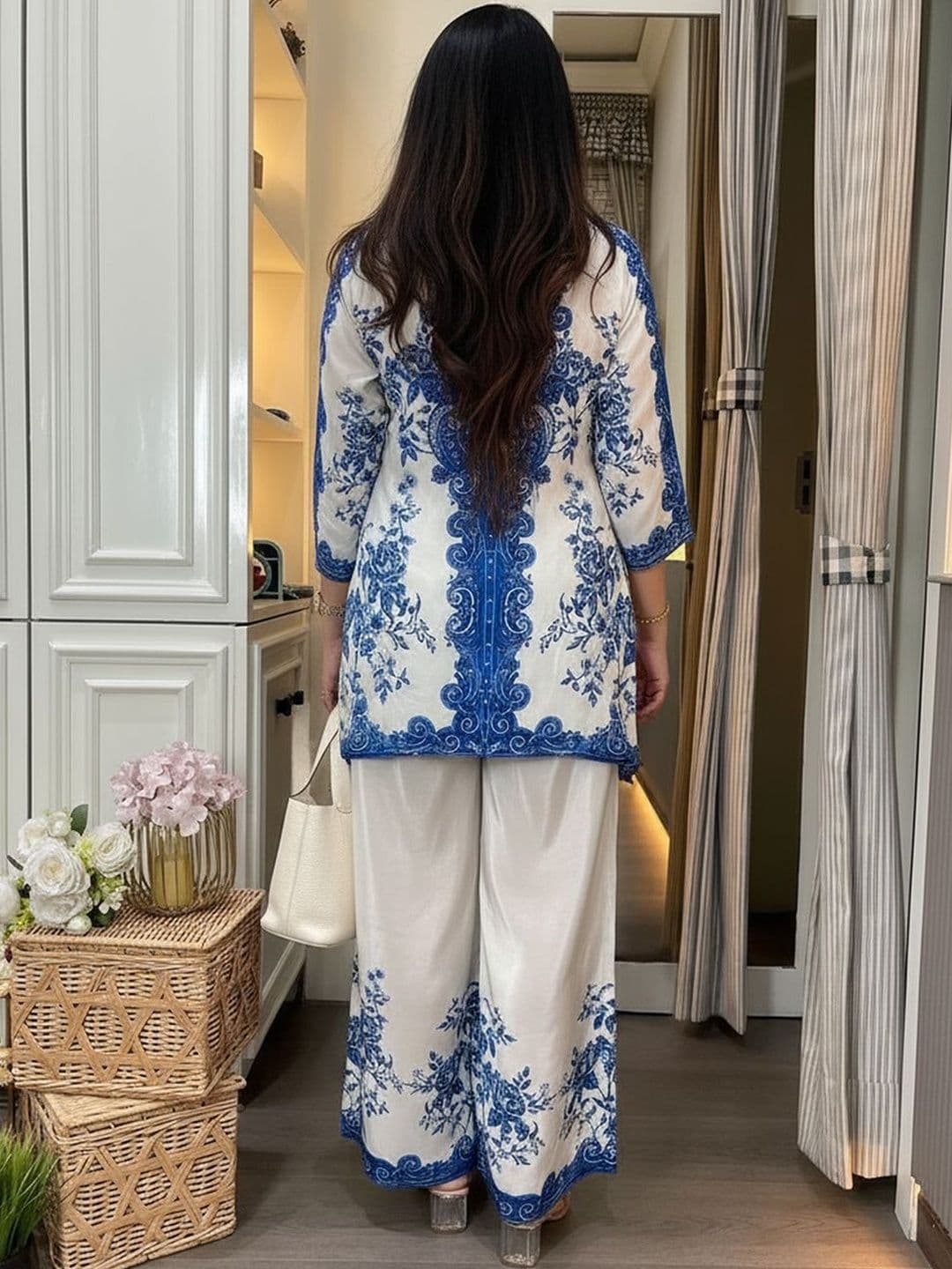 Anouk Rustic Women Floral Printed Regular Kurta with Palazzos thumbnail 4