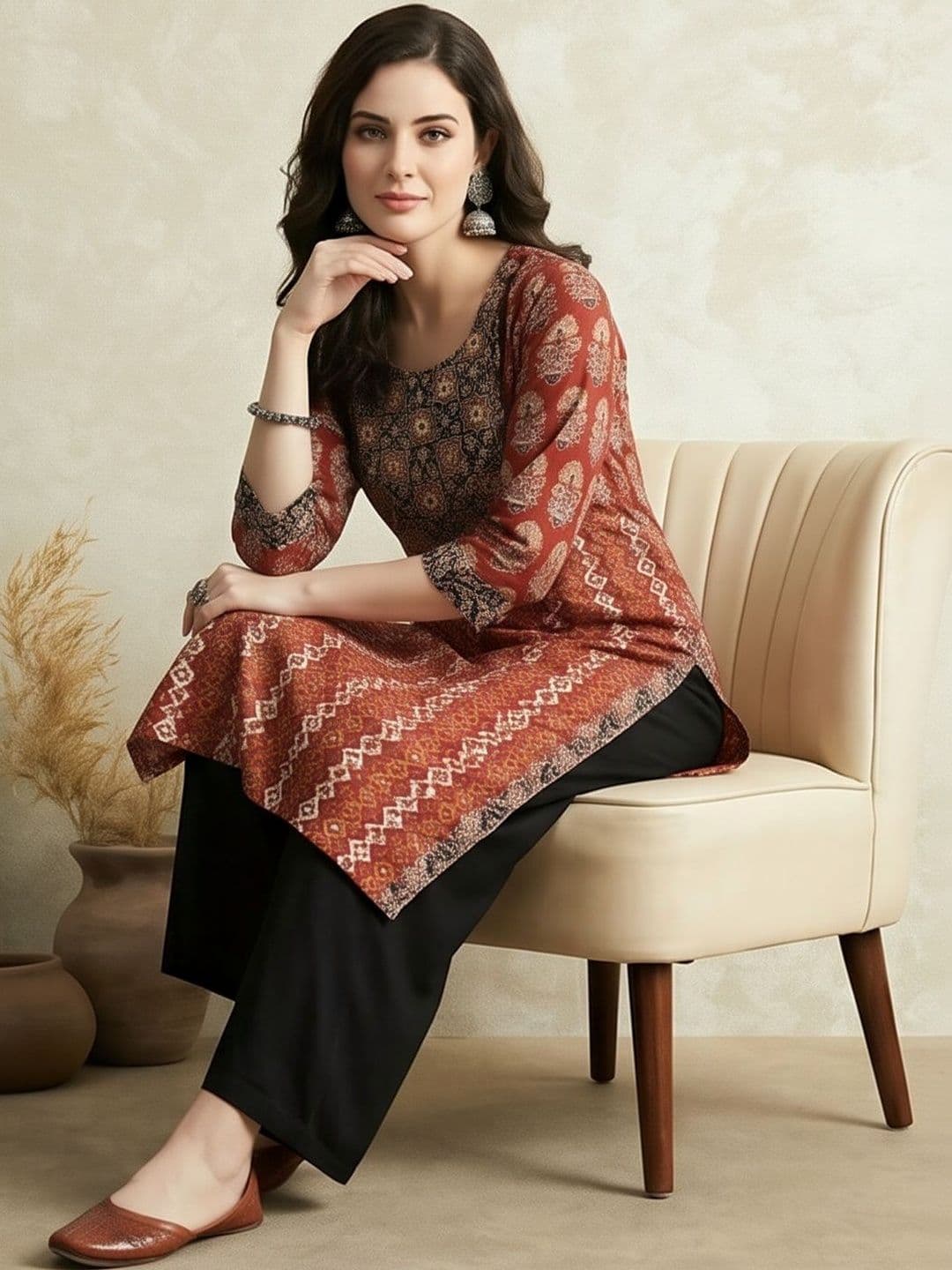 Jaipur Kurti Women Ethnic Motifs Printed Indie Prints Kurta - view 1