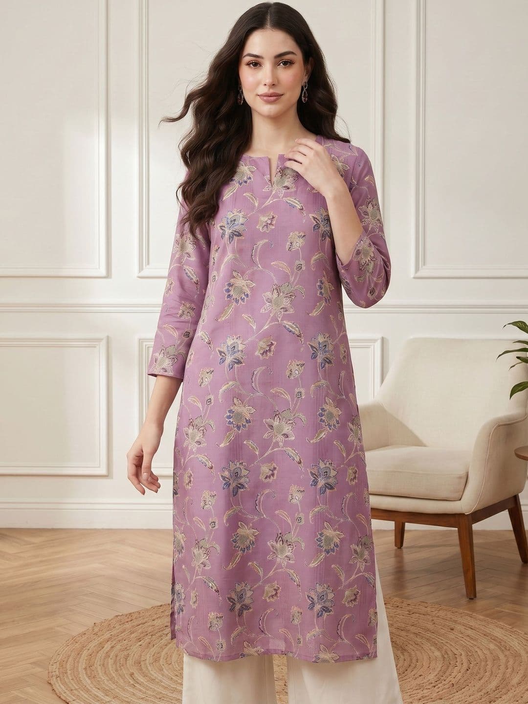 Anouk Rustic Women Floral Printed Floral Kurta - view 1