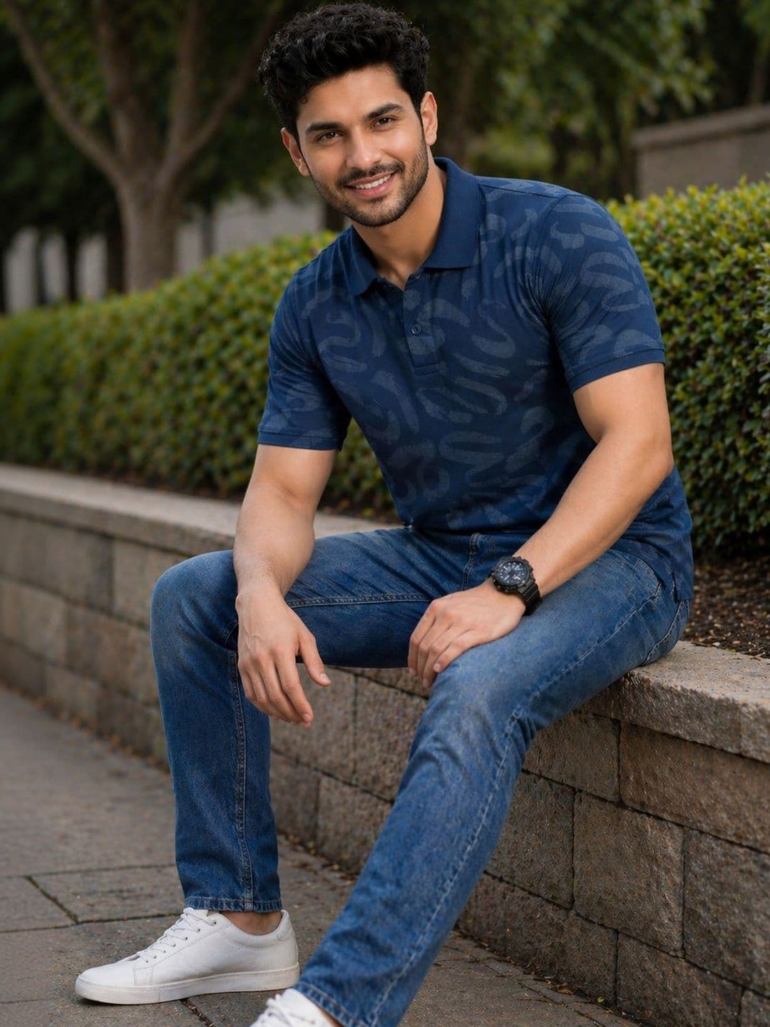 HERE&NOW Men Polo Collar T-shirt - view 1