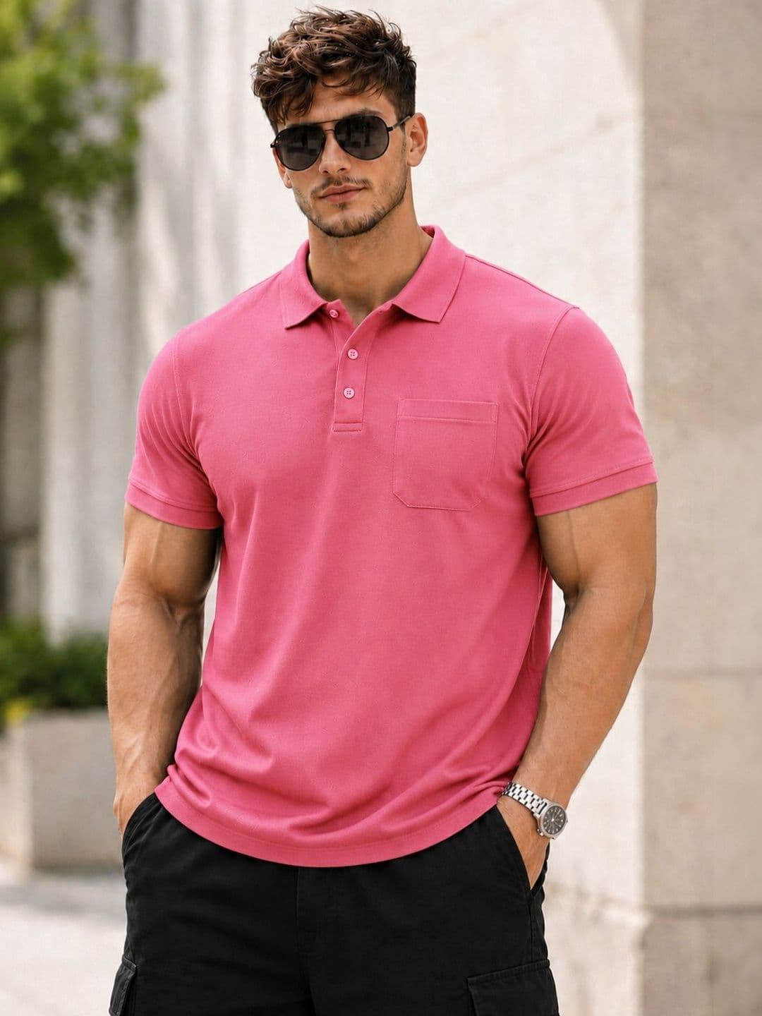 SCUBA Men Polo Collar Pockets T-shirt - view 1