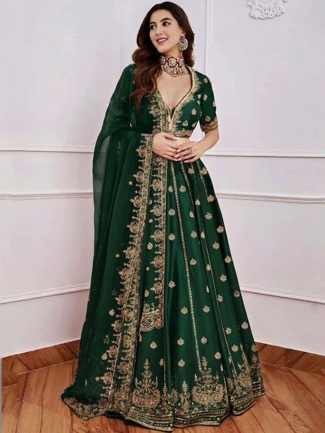 BAESD Embroidered Ready to Wear Lehenga & Blouse With Dupatta thumbnail 2