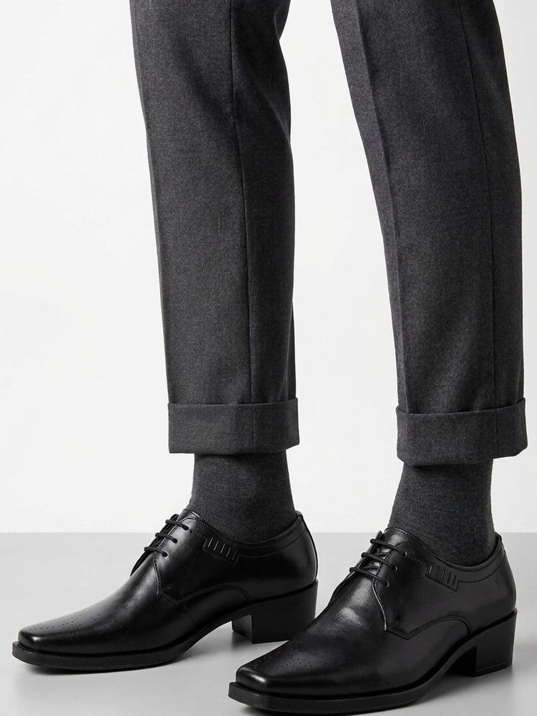 HERE&NOW Men Square Toe Lace-Ups Formal Derbys - view 1