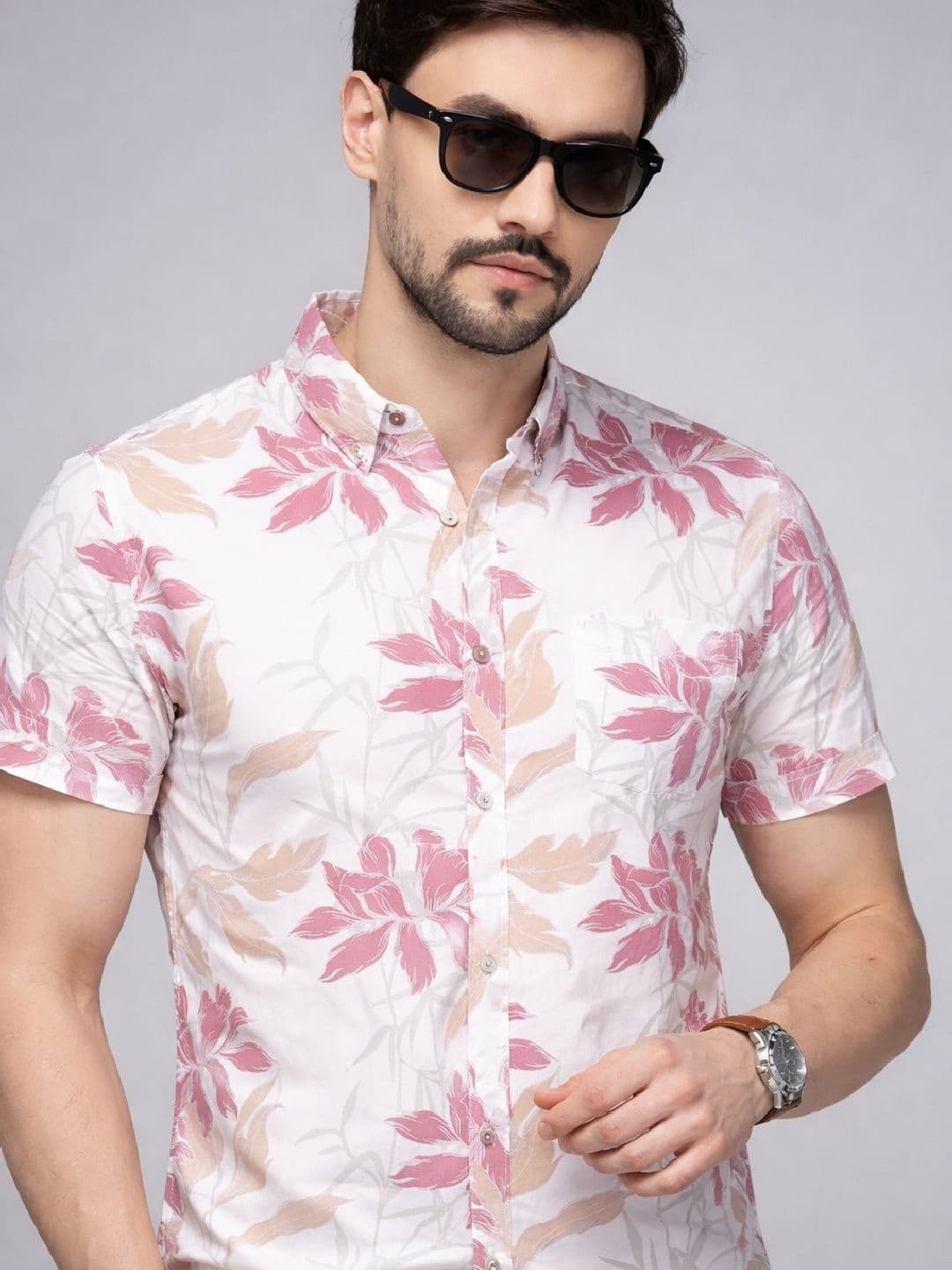 HERE&NOW Men Comfort Floral Printed Casual Shirt thumbnail 5