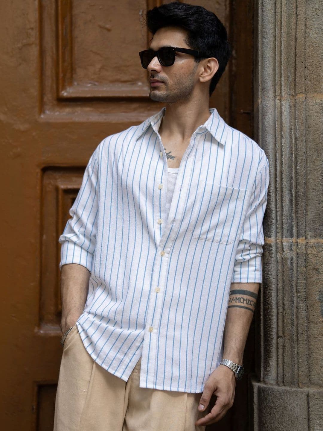 Powerlook Men Striped Casual Shirt thumbnail 6