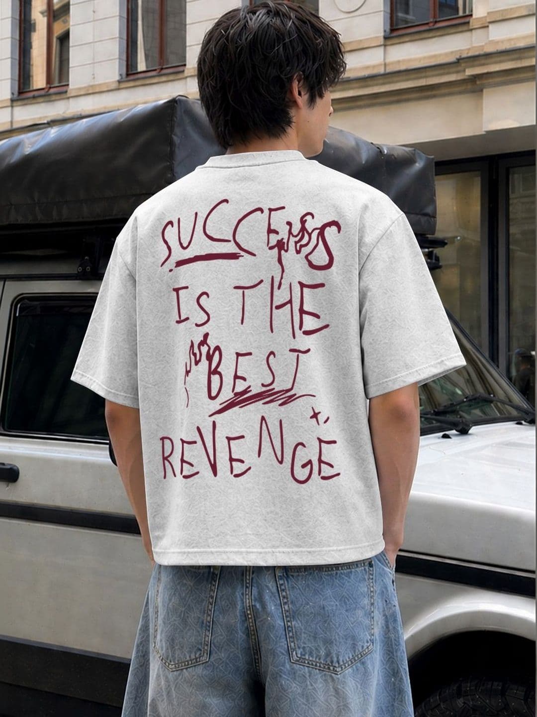 SZN Men Typography Printed Boxy T-shirt thumbnail 5