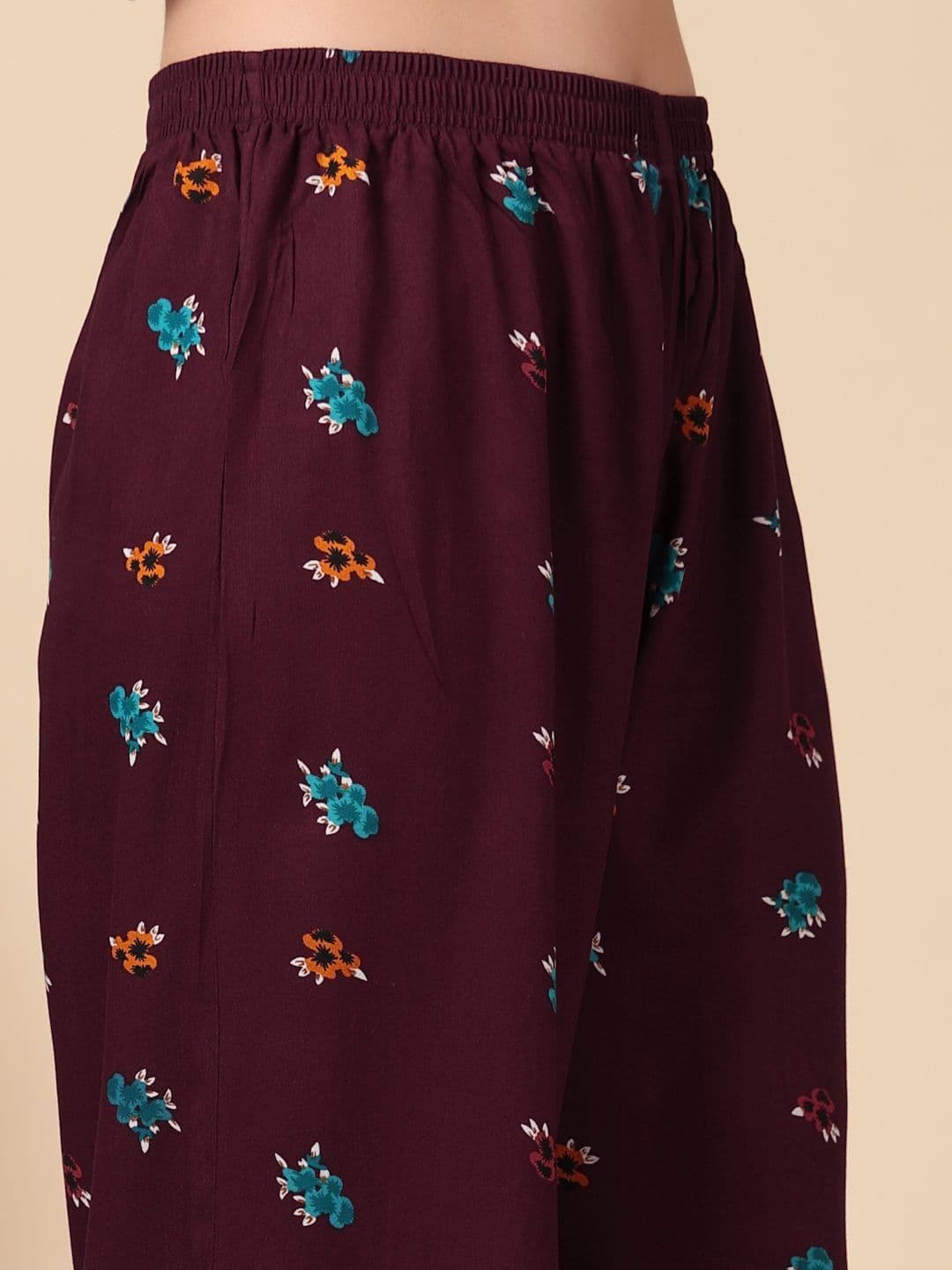 KLOTTHE Women Printed Pure Cotton Straight Palazzos thumbnail 6