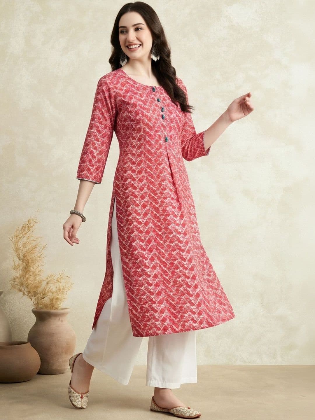 Jaipur Kurti Women Geometric Printed Kurta thumbnail 3