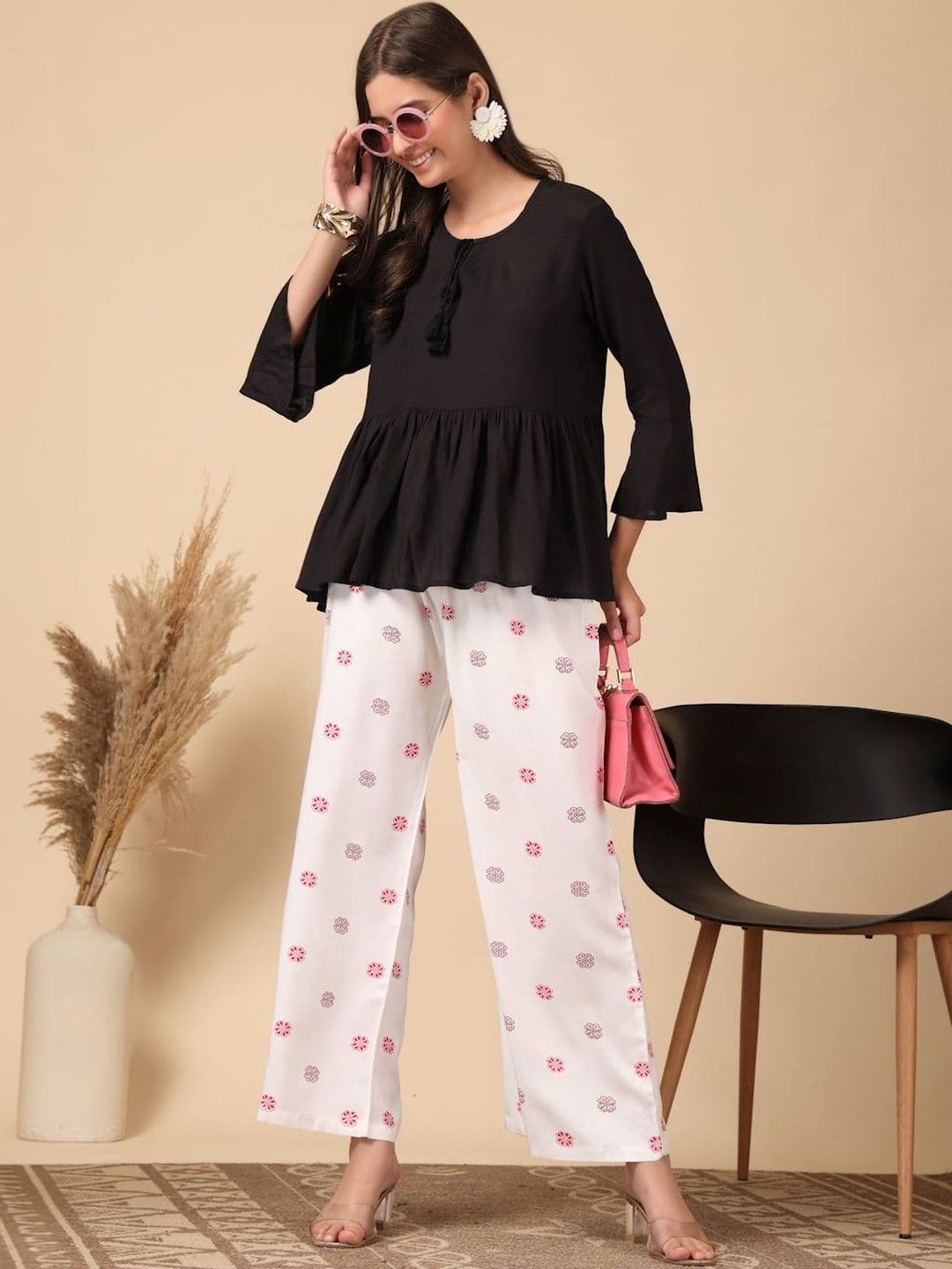 KLOTTHE Women Printed Straight Palazzos thumbnail 7