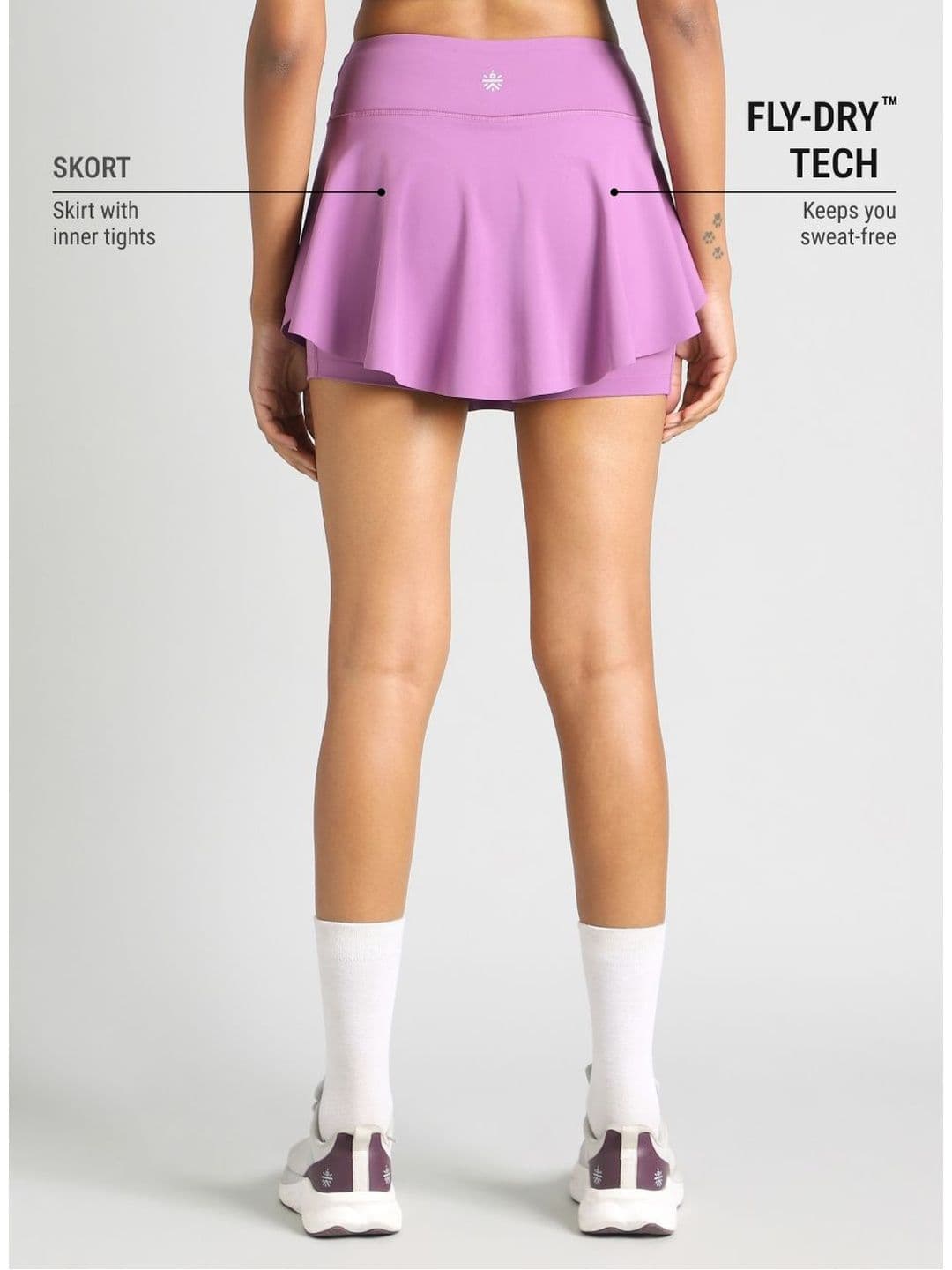 CULT Women's Purple True Performance Sculpted COMFlex Skorts thumbnail 5