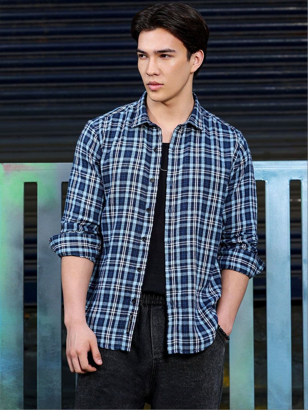 CAHOOT Men Gingham Checks Checked Casual Shirt thumbnail 3
