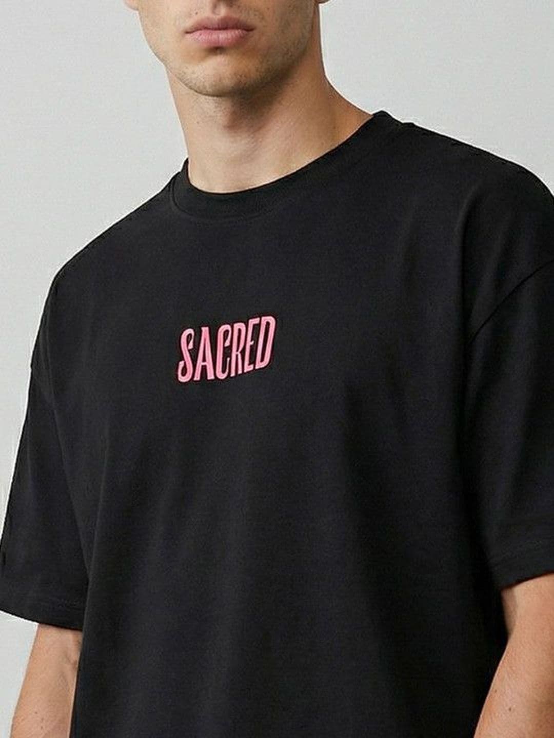 High Star Men Printed Round Neck Oversized T-shirt thumbnail 4