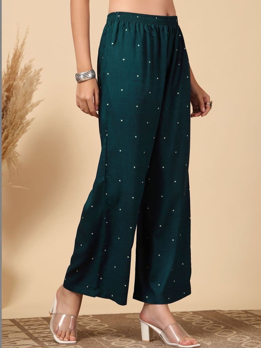 KLOTTHE Women Printed Pure Cotton Straight Palazzos thumbnail 7