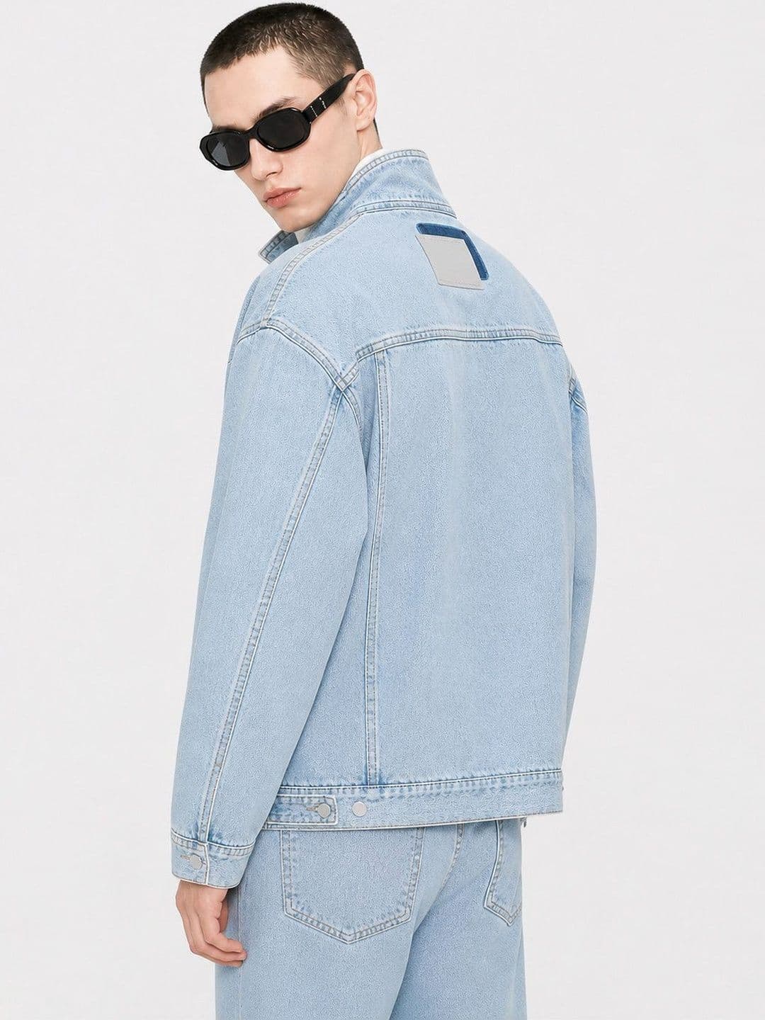 RDSTR Men Denim Jacket with Patchwork thumbnail 4