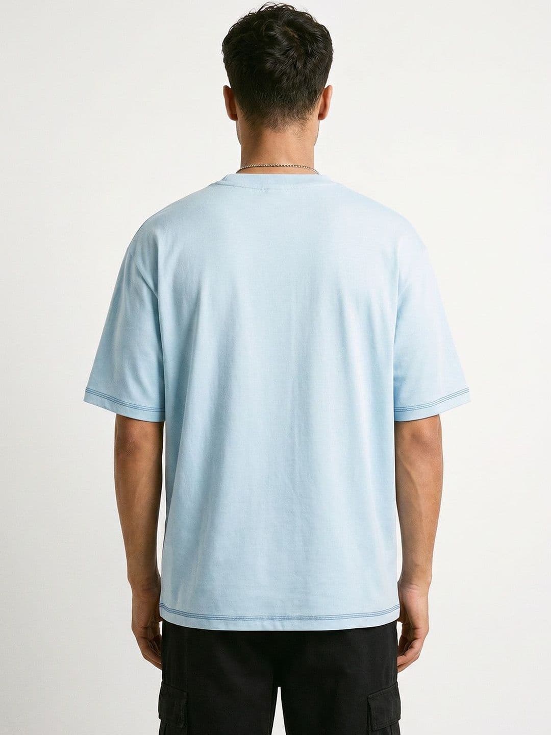 Crazymonk Men Printed Raw Edge T-shirt thumbnail 2