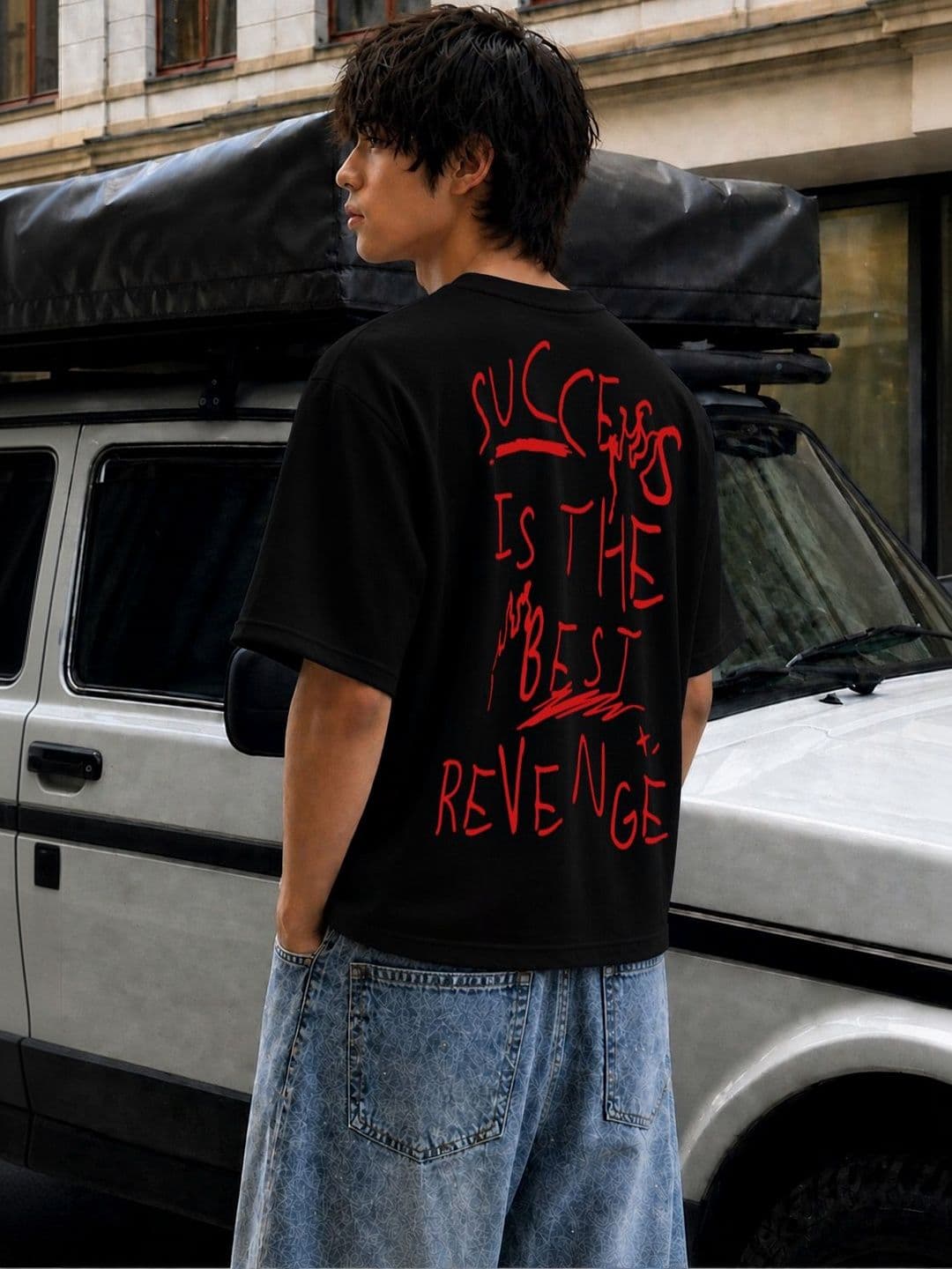 SZN Men Typography Printed Boxy T-shirt thumbnail 3