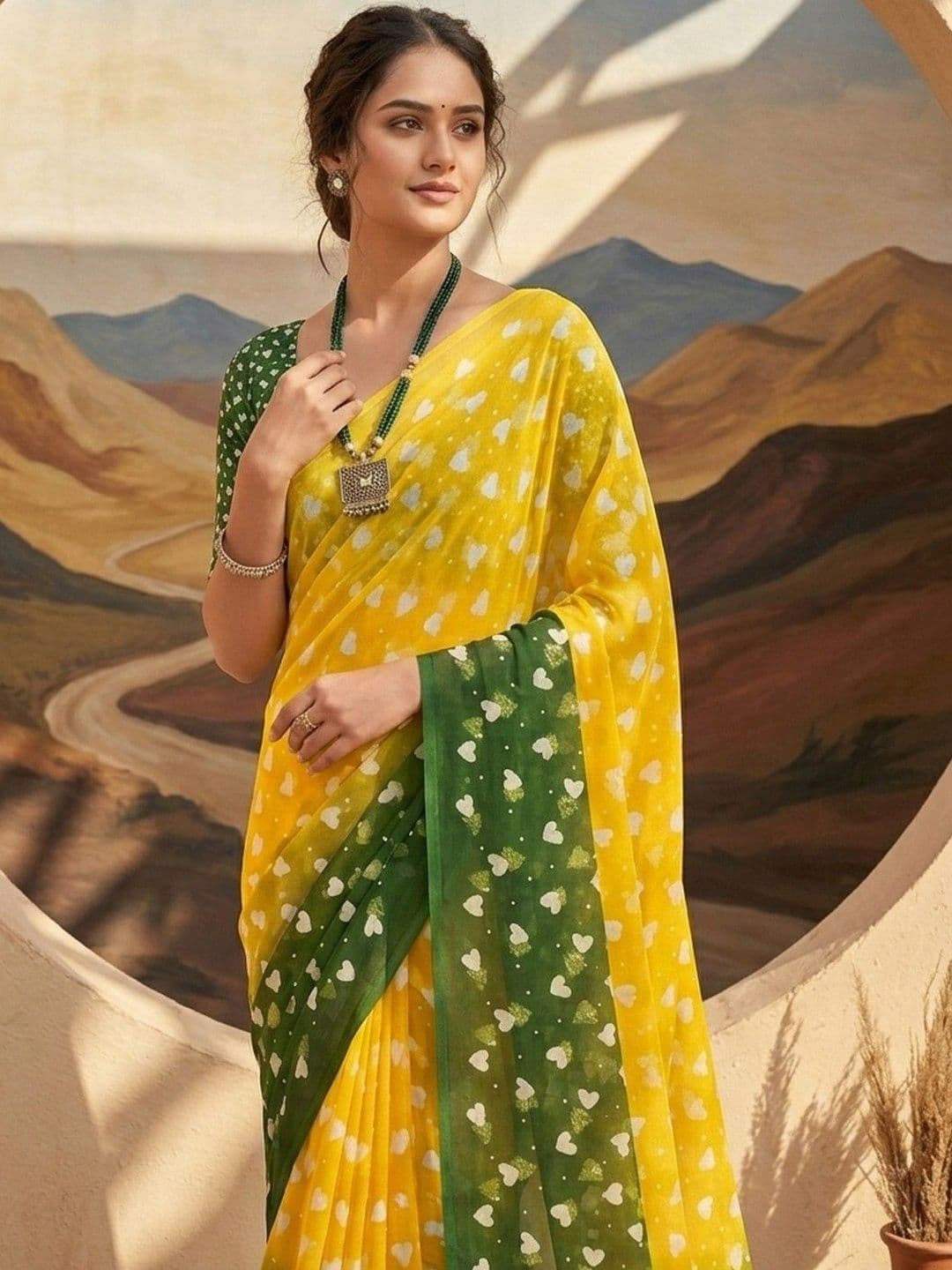 TASRIKA Floral Pure Georgette Designer Saree thumbnail 4