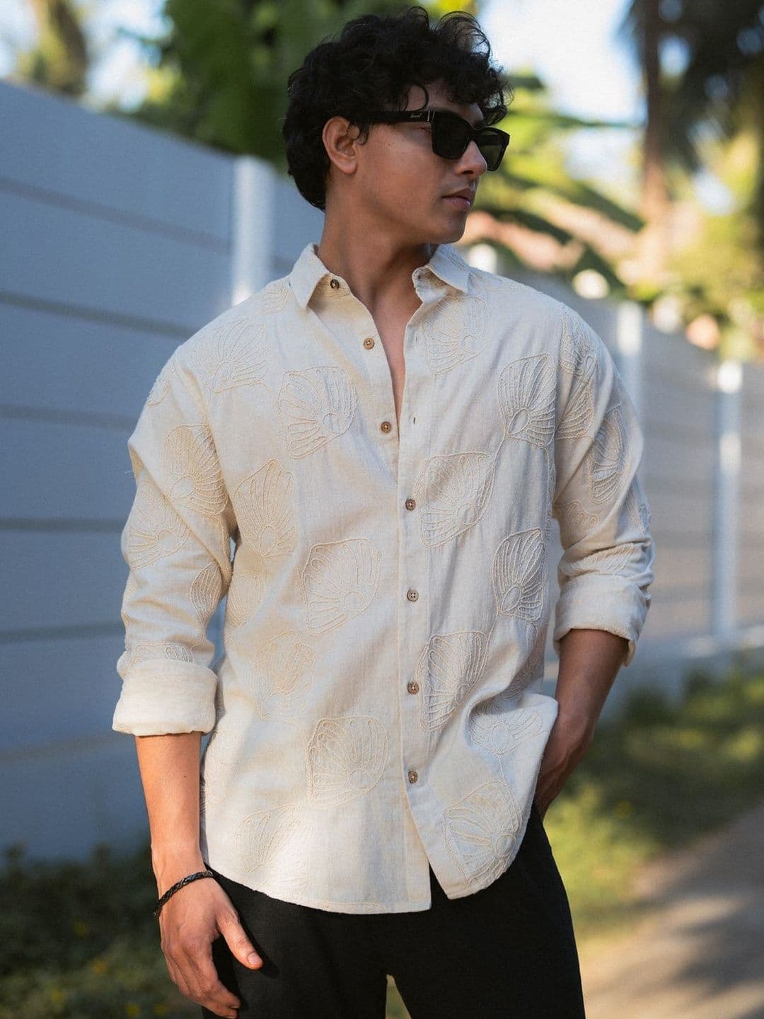 Powerlook Men Striped Spread Collar Long Sleeves Shirt - view 1
